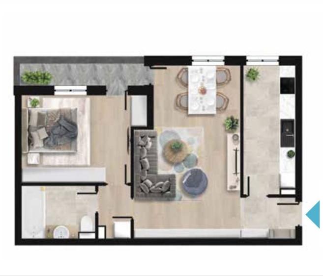 Apartament cu 2 camere în Lacul Morii