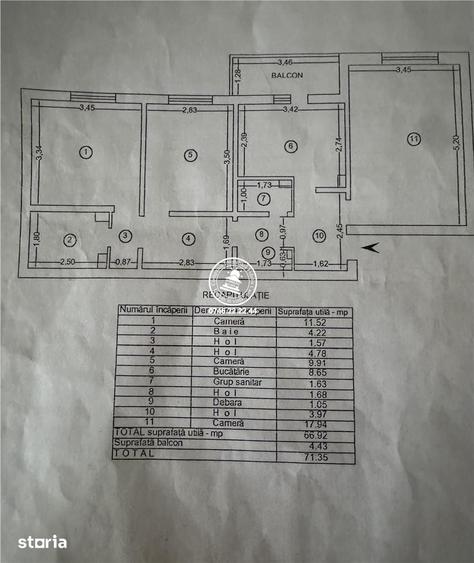 Apartament cu 3 camere decomandat în Nicolina