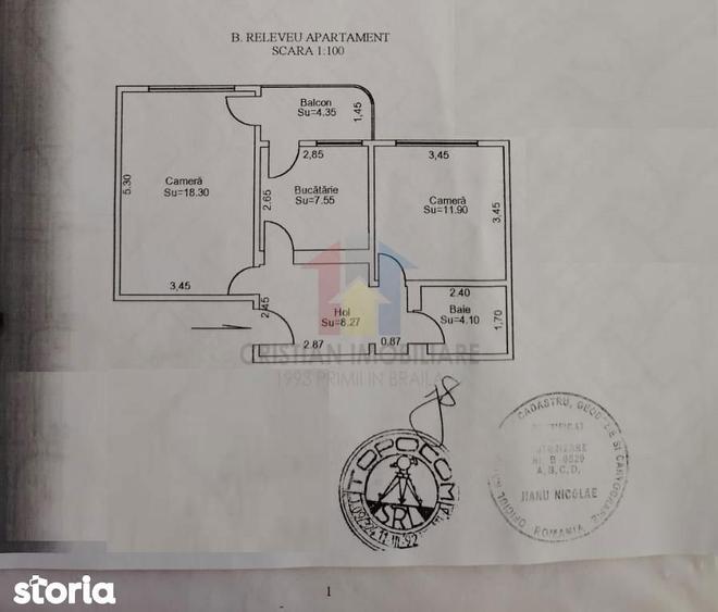 Apartament cu 2 camere decomandat în Gării