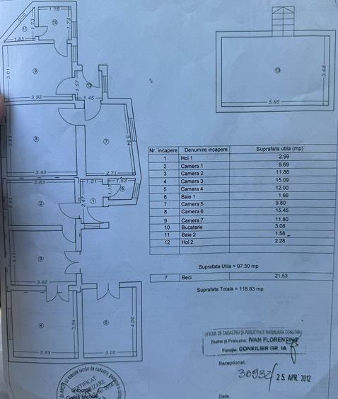 Casă individuală cu 6 camere cu Teren 165 Mp în Tomis I