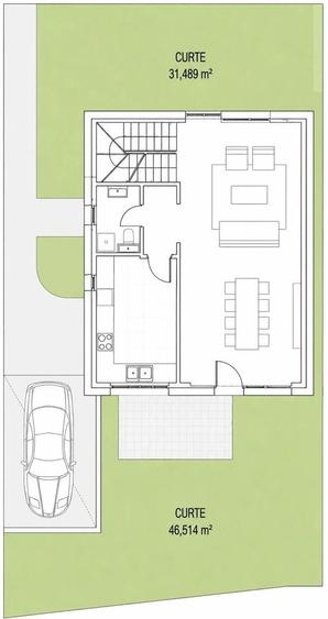 Duplex cu 4 camere cu Canalizare în Bună Ziua