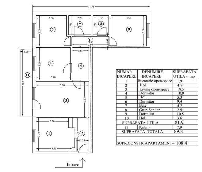 Apartament 4 camere | Central | Imbunatatit | Nemobilat - 3