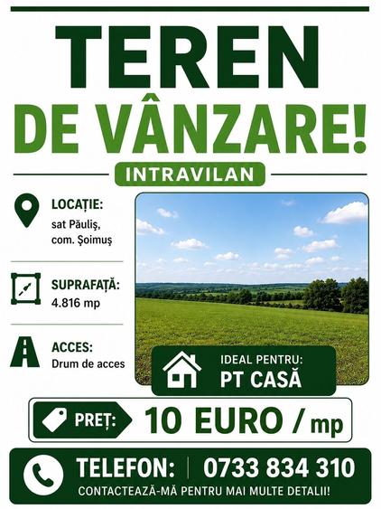 Spațiu comercial, în Păuliș