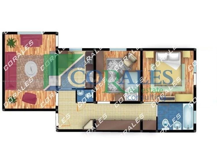 Apartament 3 camere, 2 Bai, Decomandat, 65 mp, Centrala proprie, Anvelopat - 10