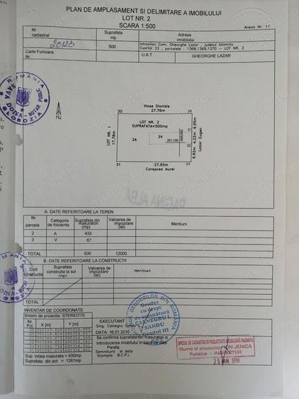 Teren de 1000 mp, în Gheorghe Lazăr