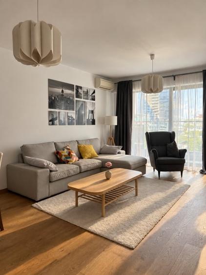 Apartament cu 2 camere semidecomandat, mobilat în Barbu Văcărescu