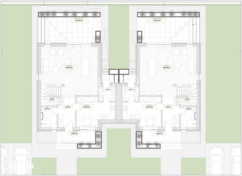 Vila cuplata P+1, 133 mp utili, 4 camere, curte 200 mp, Tunari - langa - 11