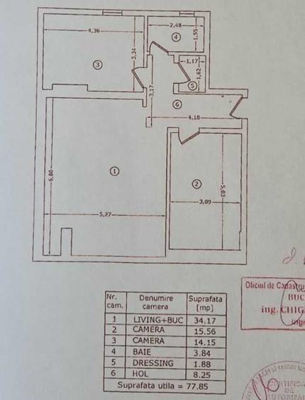 Apartament cu 3 camere decomandat în Gorjului