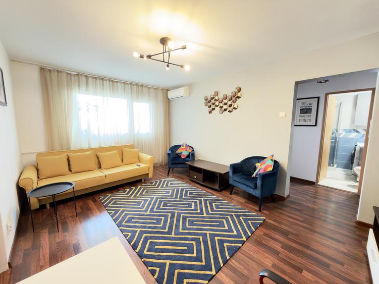 Apartament cu 2 camere semidecomandat, mobilat în Lacul Tei
