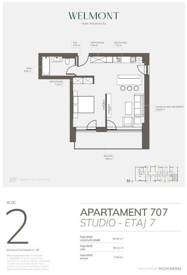Apartament cu 2 camere decomandat în Bartolomeu