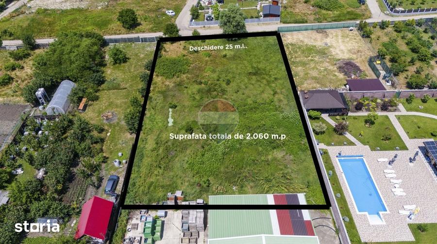 Teren de 2060 mp, în Muntenii de Jos