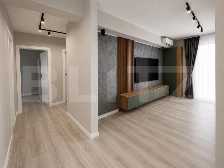 Apartament cu 3 camere semidecomandat, mobilat în Baciu
