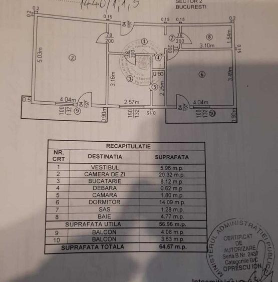 Apartament cu 2 camere decomandat în Colentina