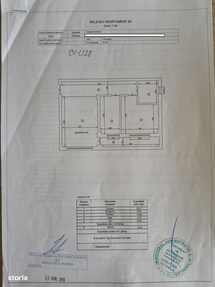 Apartament cu 2 camere decomandat în Cug