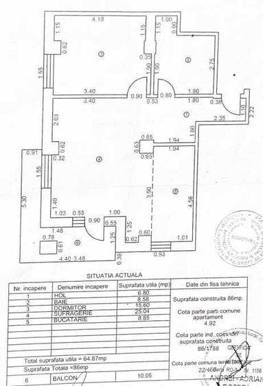 Apartament cu 2 camere decomandat în Micro 3