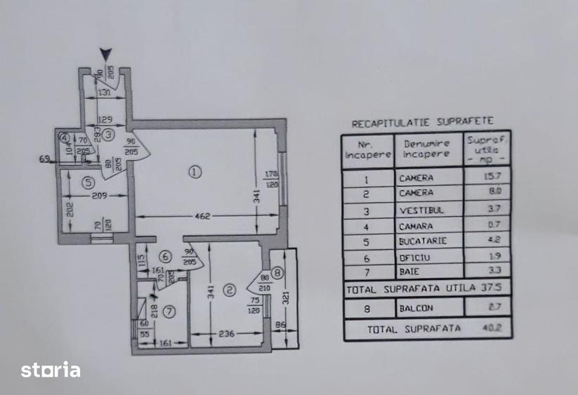 Apartament cu 2 camere în Xenia