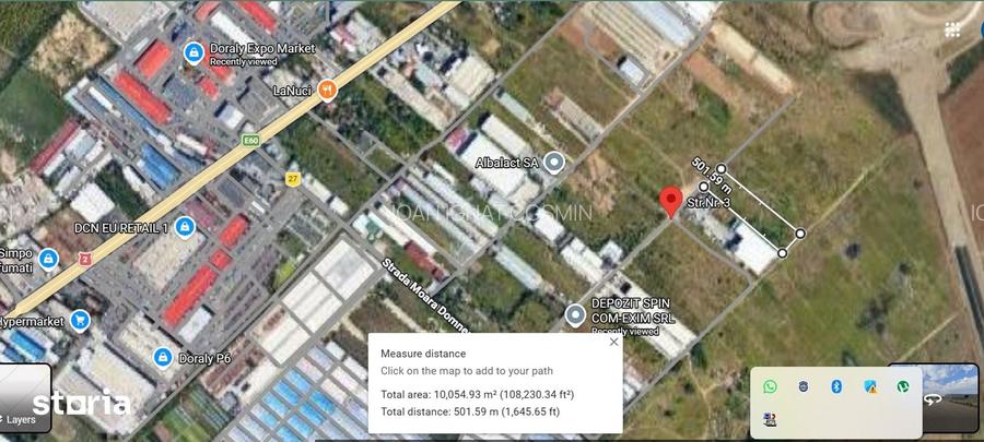 Vand teren 10.000 mp in spate la Doraly Market.