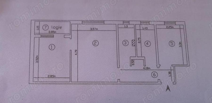 Apartament cu 3 camere semidecomandat în Mircea cel Bătrân