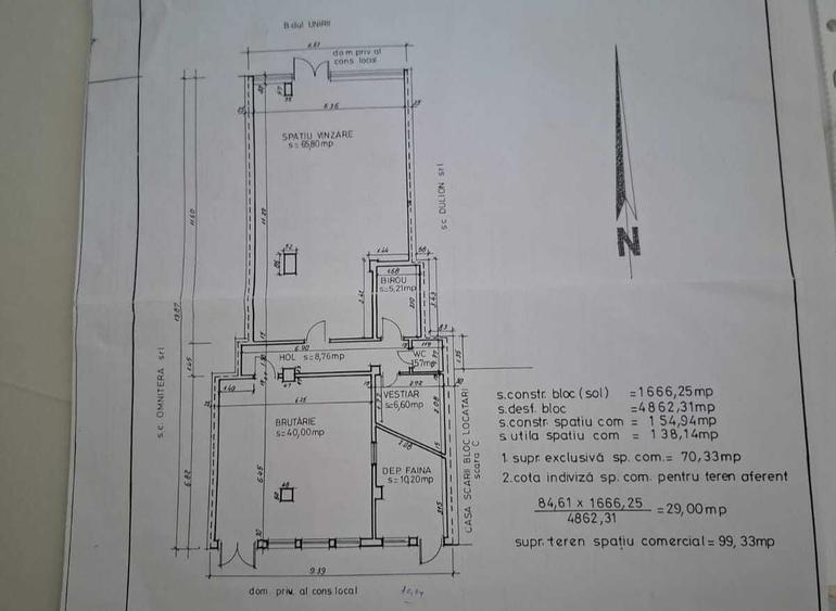 Spațiu comercial, de 138 mp, în Central
