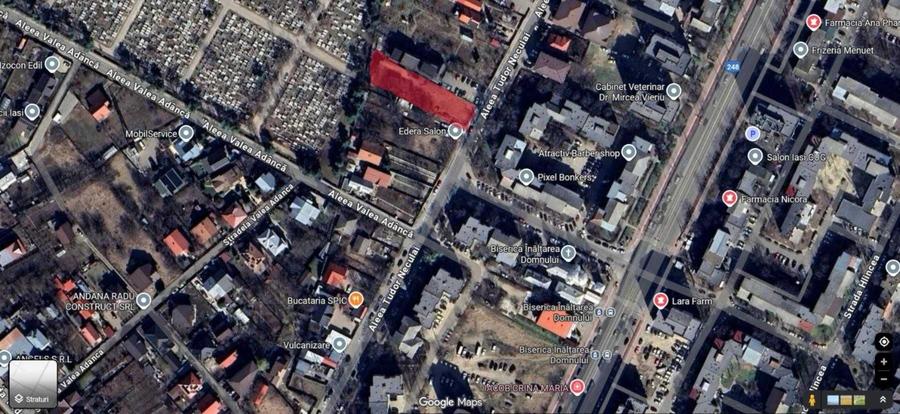 Teren de 1222 mp, în Aleea Tudor Neculai