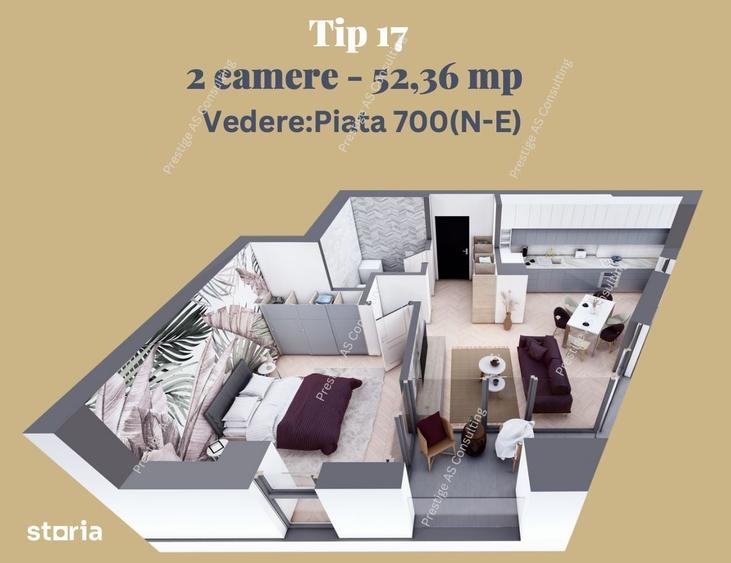 Apartament cu 2 camere în Circumvalațiunii