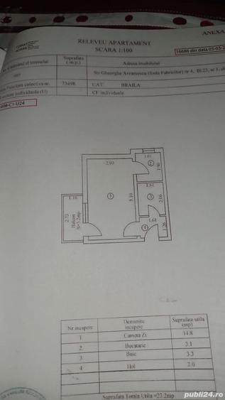 Garsonieră nedecomandată în Barieră