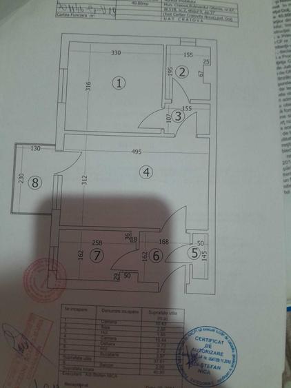 Apartament cu 2 camere semidecomandat în Craiovița Nouă