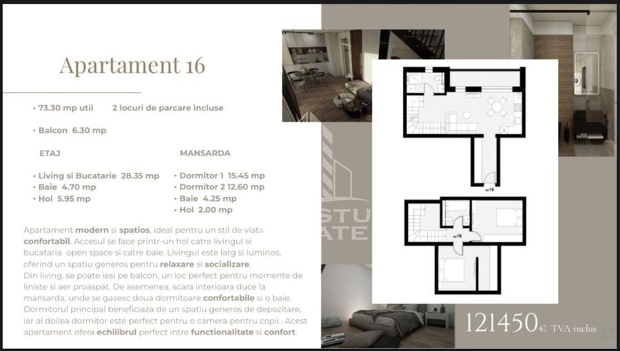 Apartament cu 3 camere semidecomandat în Giroc — fotografia 1