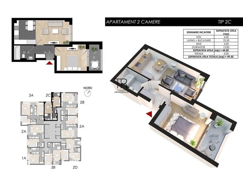 Apartament cu 2 camere decomandat în Sălaj