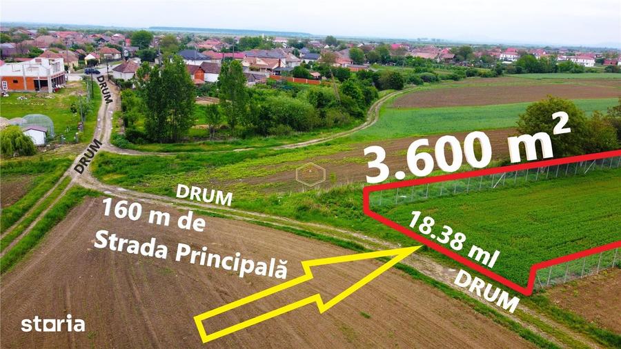 Teren de 3600 mp, în Burdea