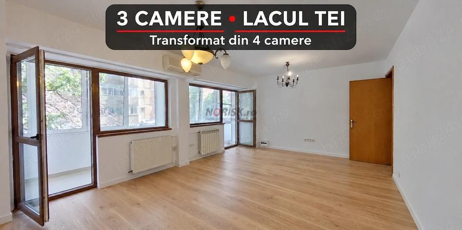 Apartament cu 3 camere semidecomandat în Tei