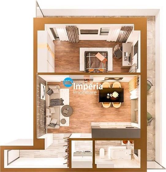 Apartament cu 2 camere semidecomandat în Copou