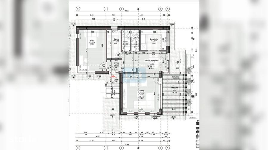 Casă cu 4 camere decomandat cu Teren 612 Mp în Apahida