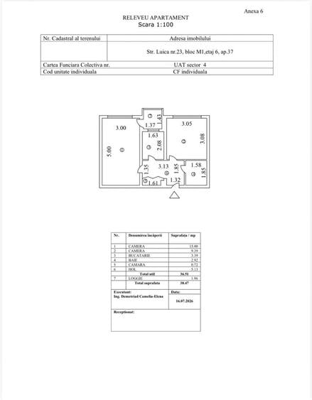 Apartament cu 2 camere decomandat în Central