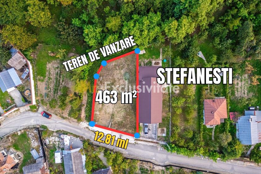 Teren Construcții intravilan de 463 mp, în Ștefănești