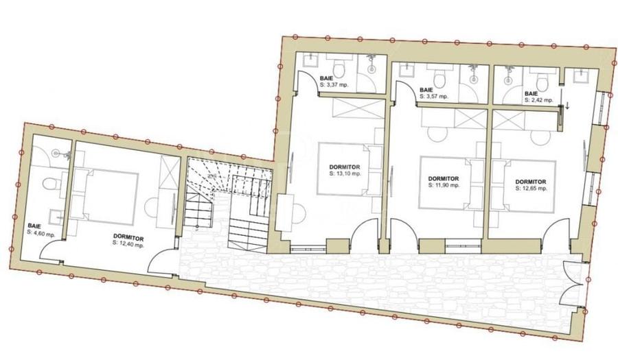 Casă individuală cu 8 camere cu Canalizare în Central