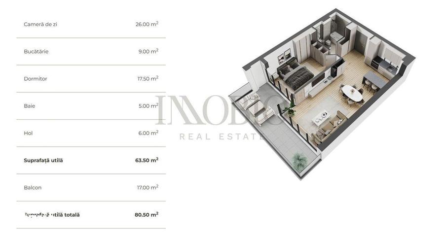 Apartament cu 2 camere, mobilat în Central — fotografia 1