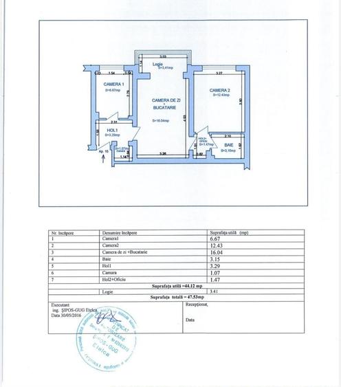 Apartament cu 2 camere decomandat în Central