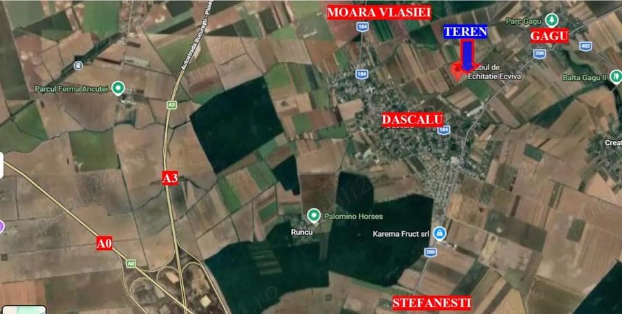 Teren de 10000 mp, în Dascălu