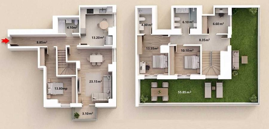 Apartament cu 4 camere decomandat în Basarabia
