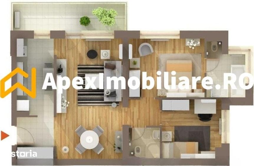 Apartament cu 3 camere semidecomandat în Băneasa