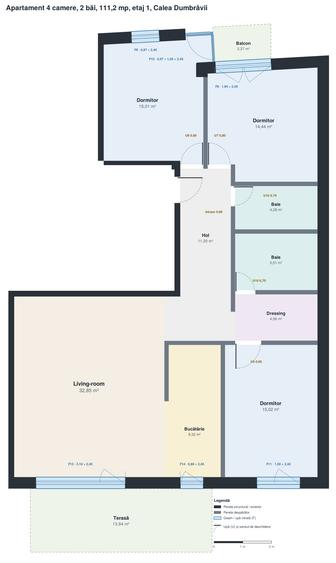 Apartament cu 4 camere decomandat în Calea Dumbrăvii