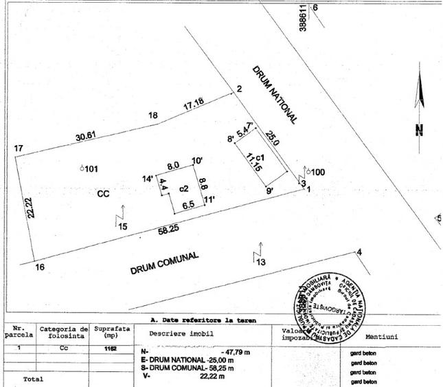 Casă individuală cu 3 camere cu Teren 1162 Mp în Gheboieni