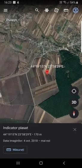 Teren de 609 mp, în Pielești