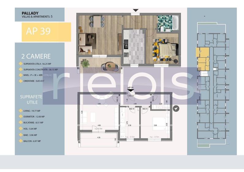 Apartament cu 2 camere decomandat în 1 Decembrie 1918