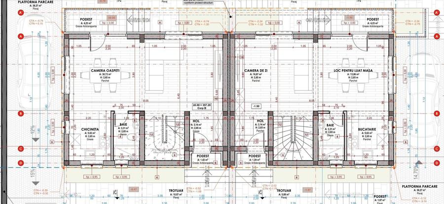 Duplex cu 4 camere cu Canalizare în Dezmir