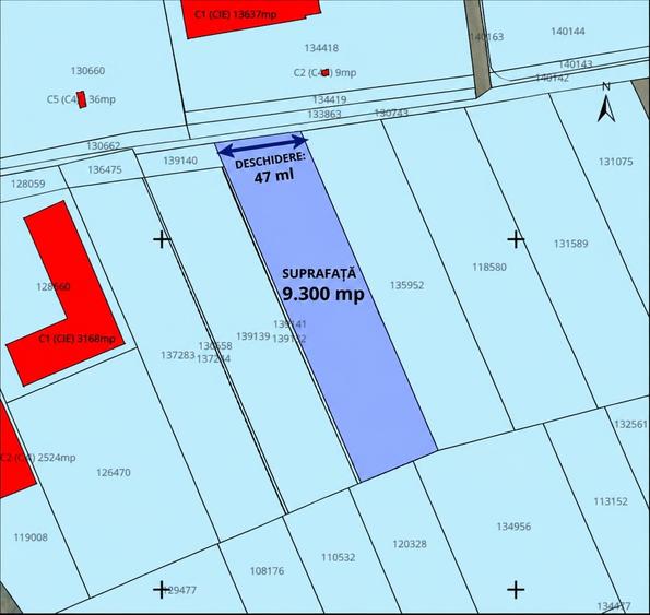 Teren Construcții intravilan de 9300 mp, în Industrial Vest