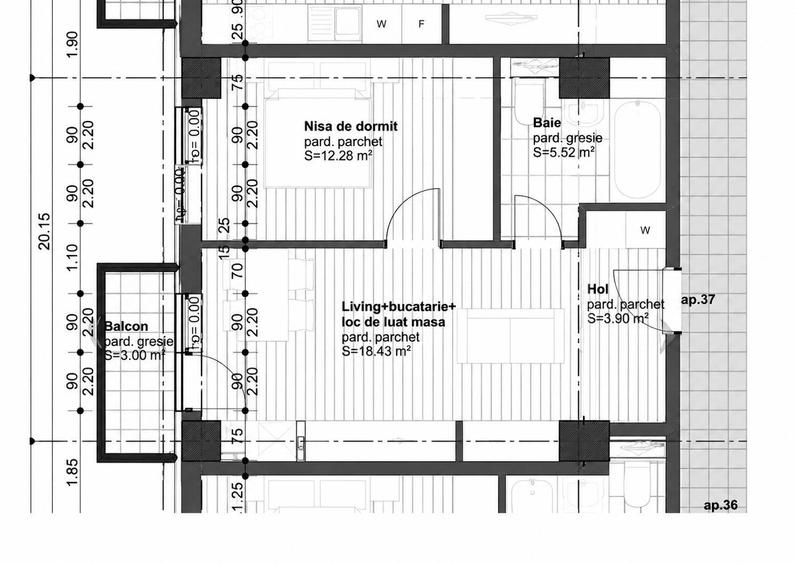 Apartament cu 2 camere semidecomandat în Dâmbul Rotund