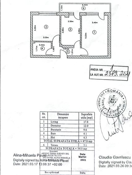 Apartament cu 2 camere decomandat în Est