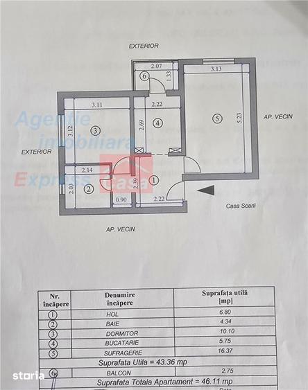 Apartament cu 2 camere decomandat în Mircea cel Bătrân